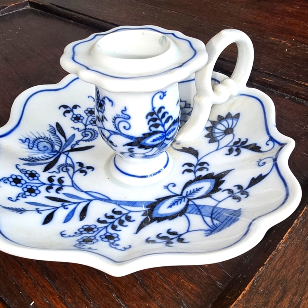 Vintage Blue Danube Candle Holder
